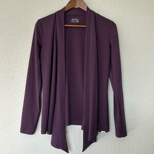 Eddie Bauer Women's Open Front Purple Cardigan - Small